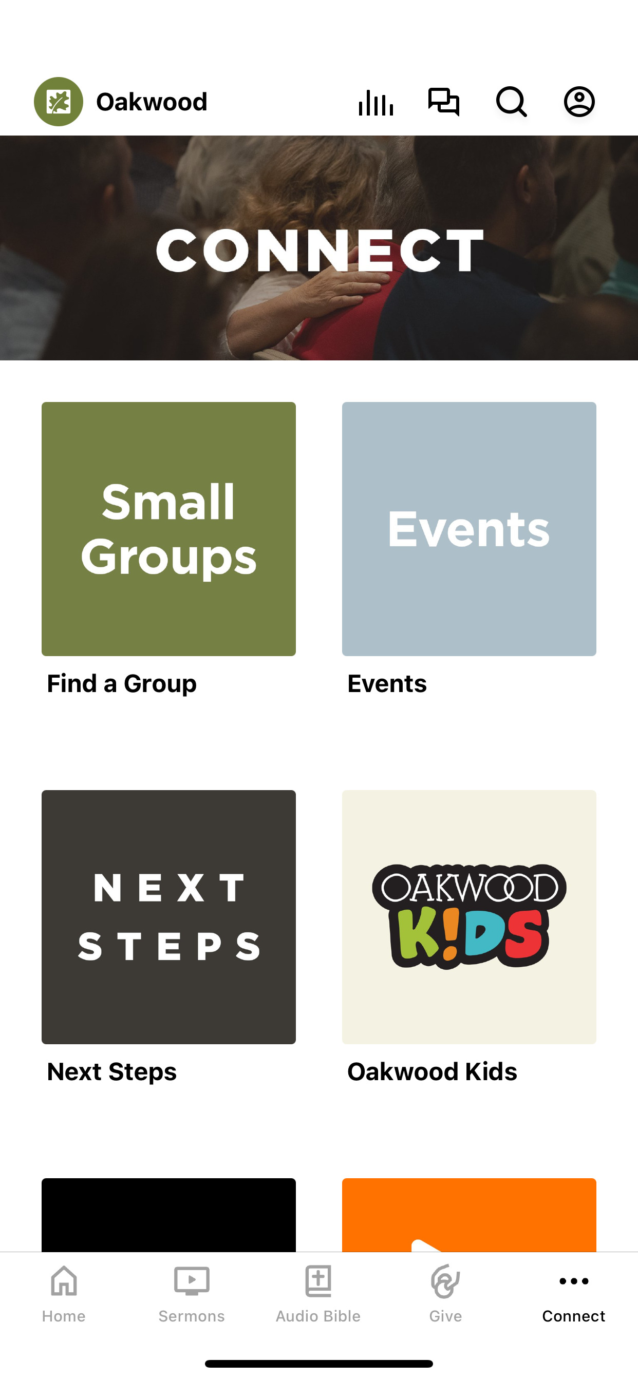 Oakwood app mobile interface